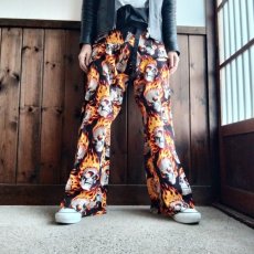 画像1: タイパンツ 「hotheads」ドクロ、炎  (1)