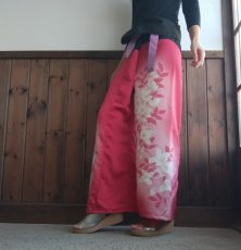画像1: タイパンツ「美人薄命 Beautiful」着物リメイク KIMONO (1)