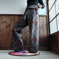 画像1: タイパンツ「永遠の若さ Eternity」セミワイド 着物リメイク KIMONO (1)