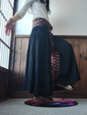 画像1: タイパンツ「毎日が休日」（スカートリメイク）」 (1)