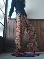 画像1: タイパンツ「花鳥風月」 着物リメイク KIMONO (1)