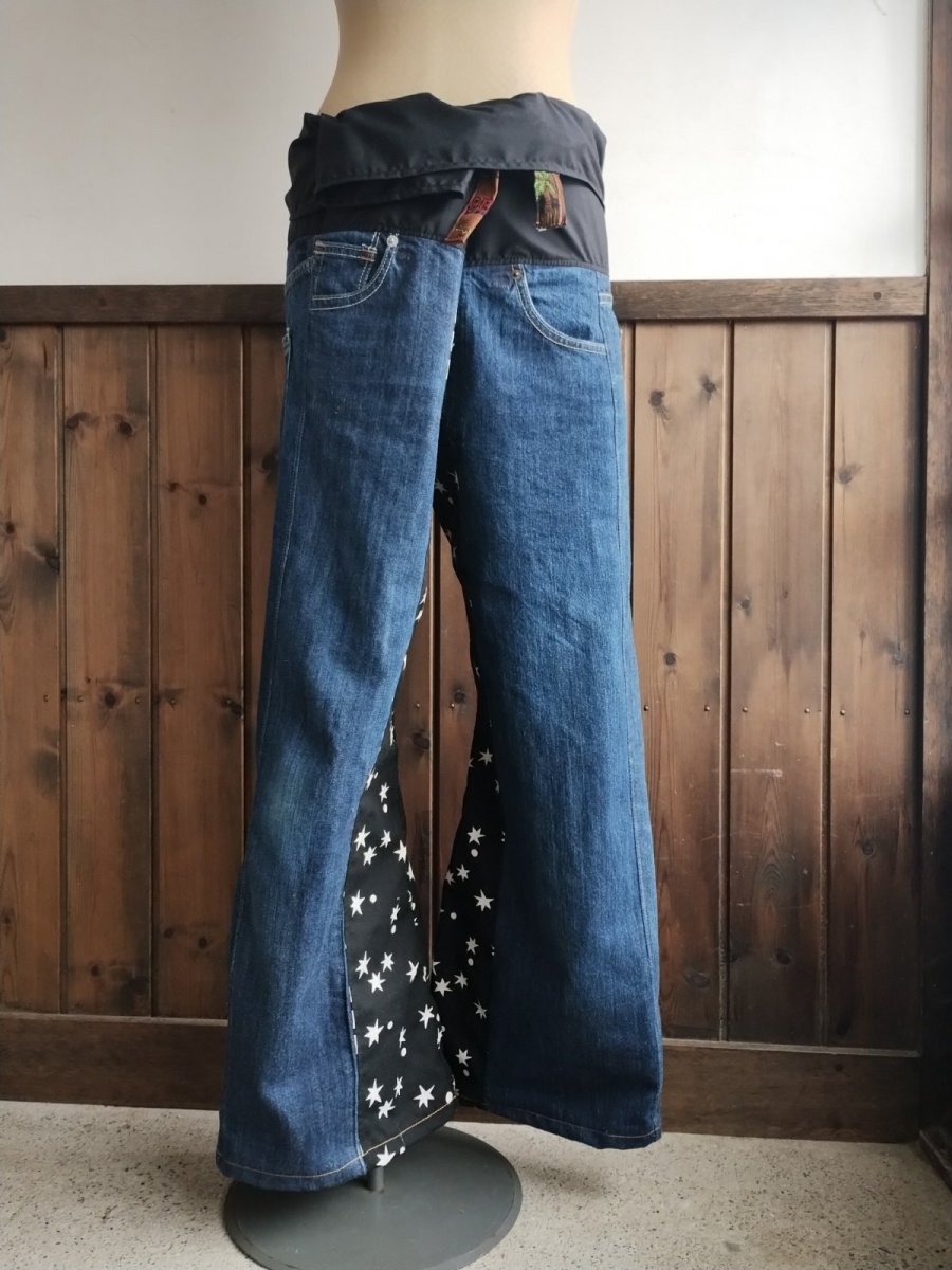 画像6: タイパンツ「星」（デニムリメイク） (6)