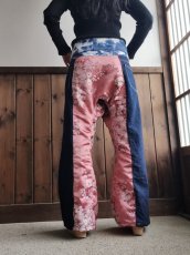 画像2: 【New！】タイパンツ「優しい光」（ジーンズリメイク）」 (2)