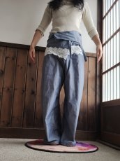 画像4: 【New！】タイパンツ「森にゆきましょう（ブルー）」 (4)