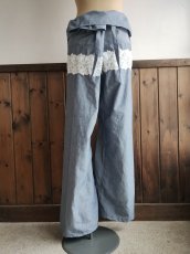 画像6: 【New！】タイパンツ「森にゆきましょう（ブルー）」 (6)