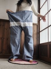 画像3: 【New！】タイパンツ「森にゆきましょう（ブルー）」 (3)