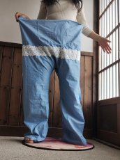 画像3: 【New！】タイパンツ「森にゆきましょう（水色）」 (3)