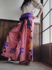 画像1: タイパンツ「花火」浴衣リメイク HANABI／YUKATA Fabric (1)