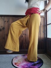 画像1: タイパンツ「檸檬 lemon」綿麻タンブラーワッシャー (1)