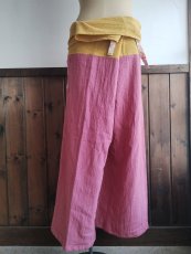 画像6: タイパンツ「桜桃 Cherrypink」綿麻タンブラーワッシャー (6)
