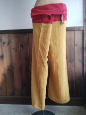 画像6: タイパンツ「檸檬 lemon」綿麻タンブラーワッシャー (6)