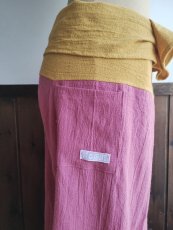 画像9: タイパンツ「桜桃 Cherrypink」綿麻タンブラーワッシャー (9)
