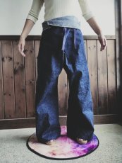 画像4: 【定番】育てるセルビッチデニムのタイパンツ046　＋12cm/身長167〜170cm (4)